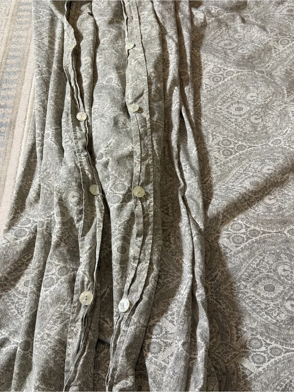 Restoration Hardware Italian Cypress Paisley King Duvet Cover Made in Italy